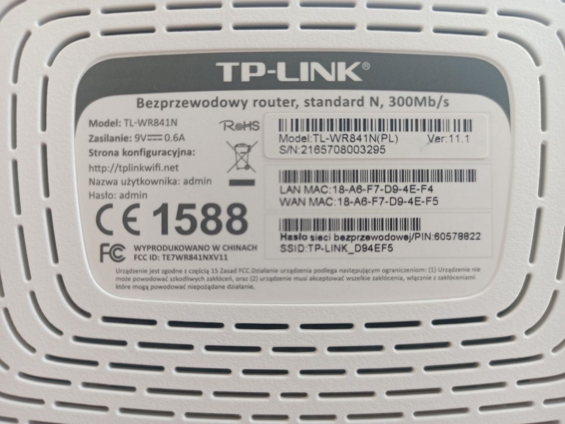 Router bezprzewodowy TP-LINK TL-WR841N
