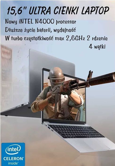 Notbook Intel N4000 15,6", 16GB RAM, 1TB SSD M2