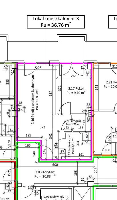 Mieszkanie 36,76 m² Dobra Nocka blok B M3 stan deweloperski