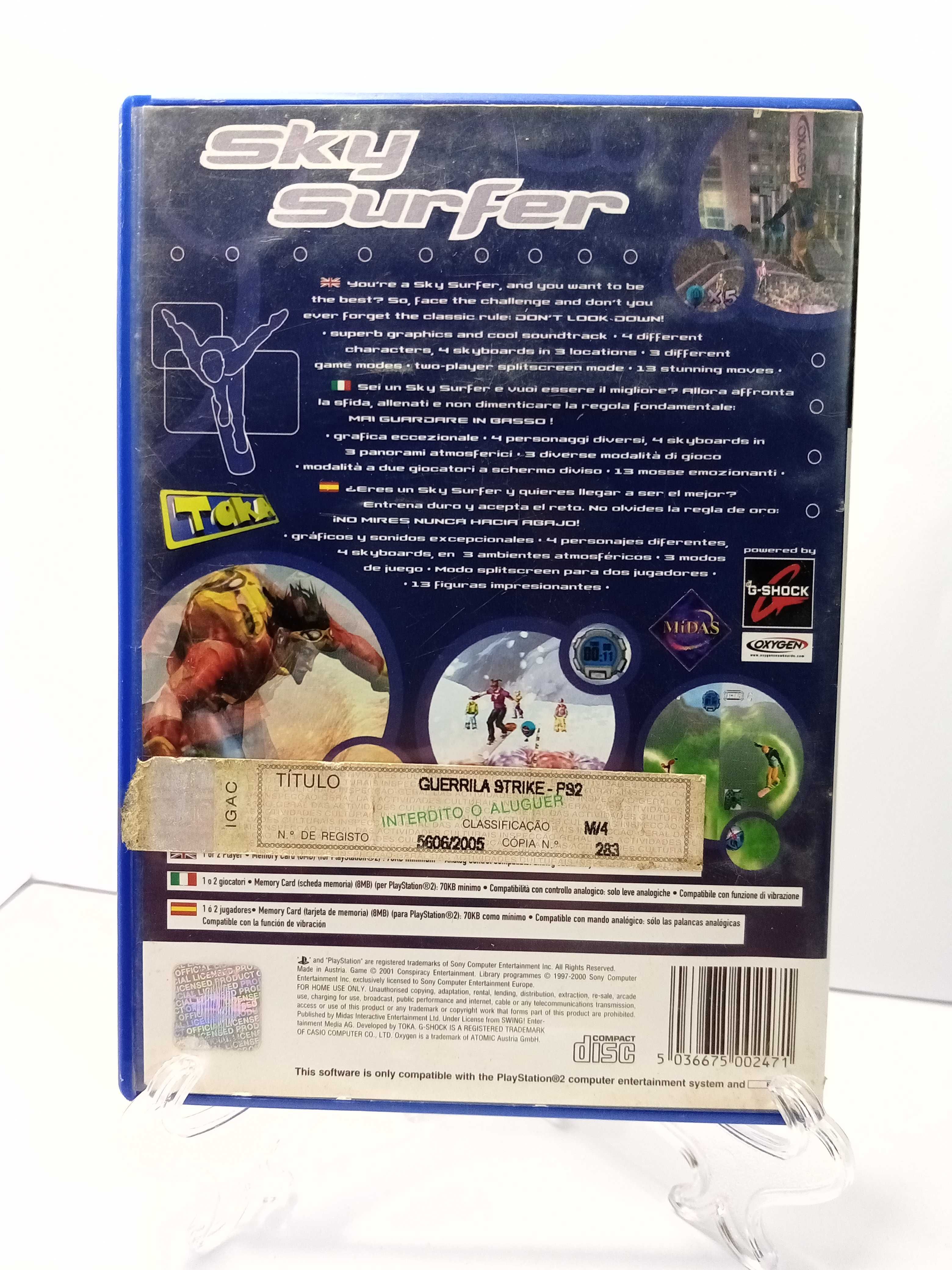 Jogo PlayStation 2 Sky Surfer