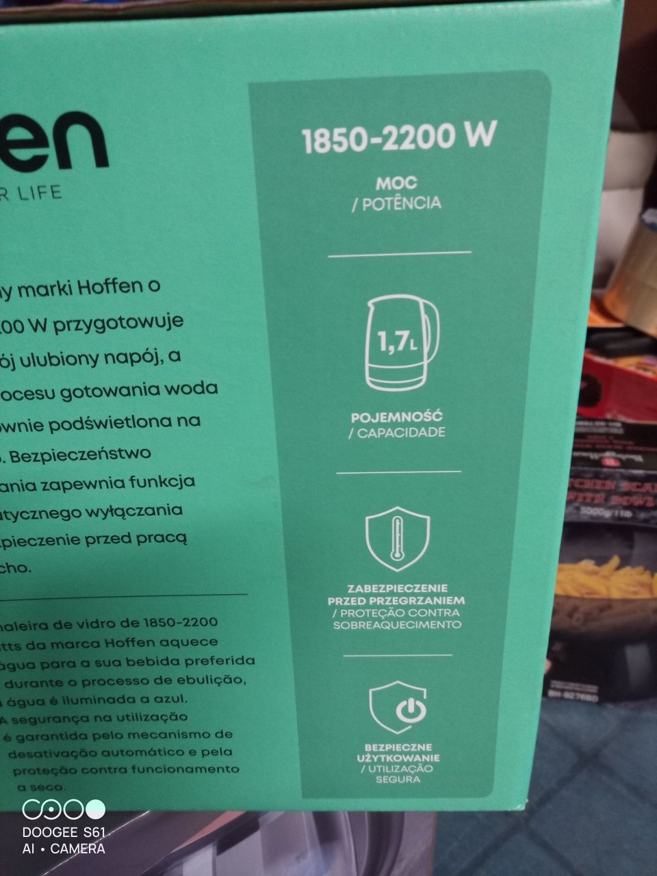 Nowy elektryczny czajnik do wody bezprzewodowy