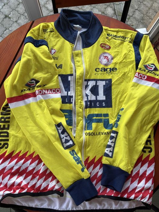 Вінтажна велосипедна олімпійка на флісі. Куртка для велоспорту