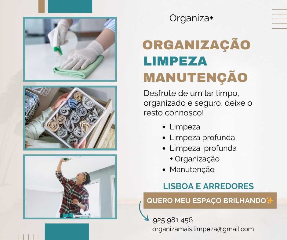 Organiza+ - organização, limpeza e manuteção