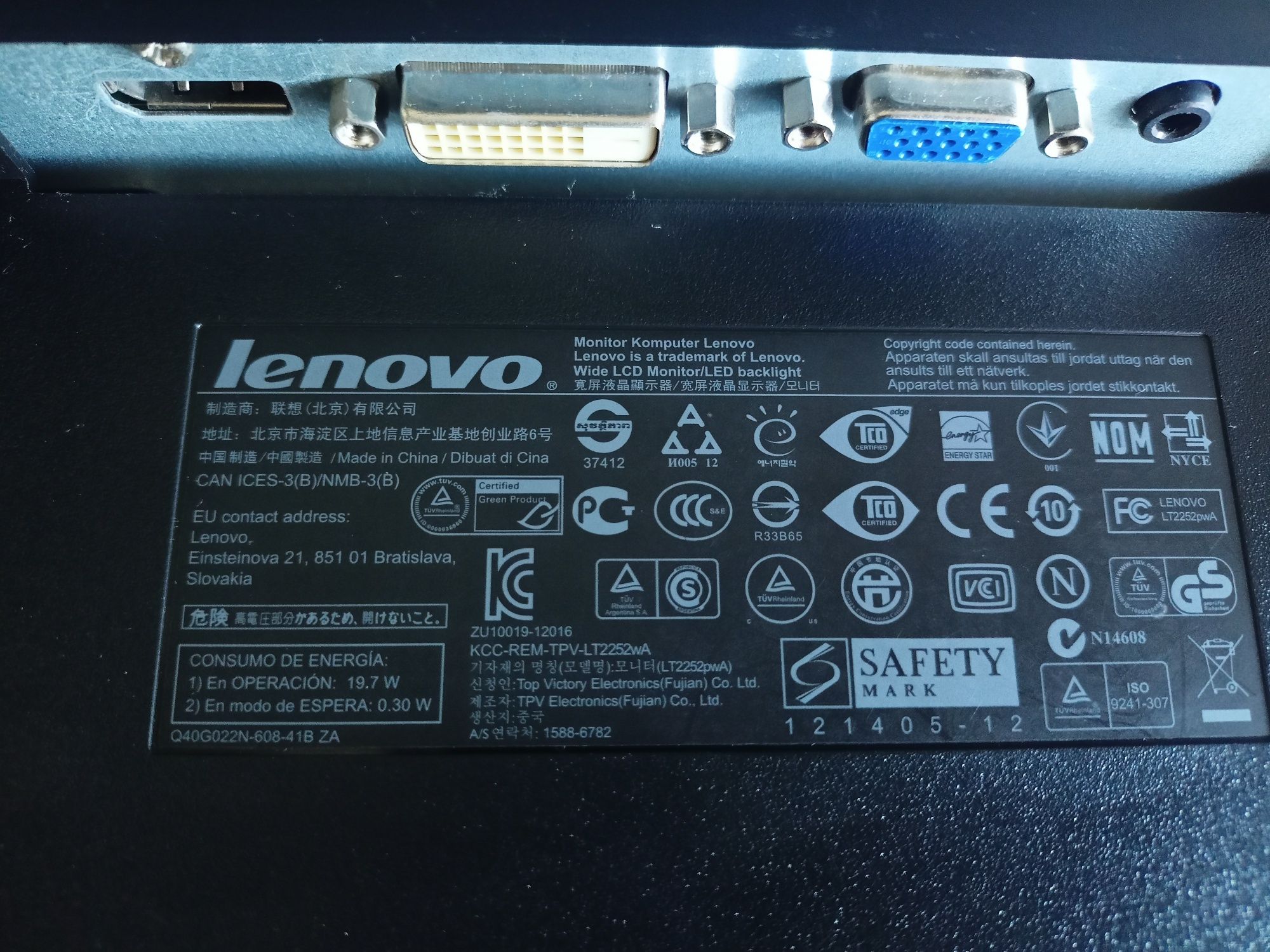 Monitor Lenovo mat
