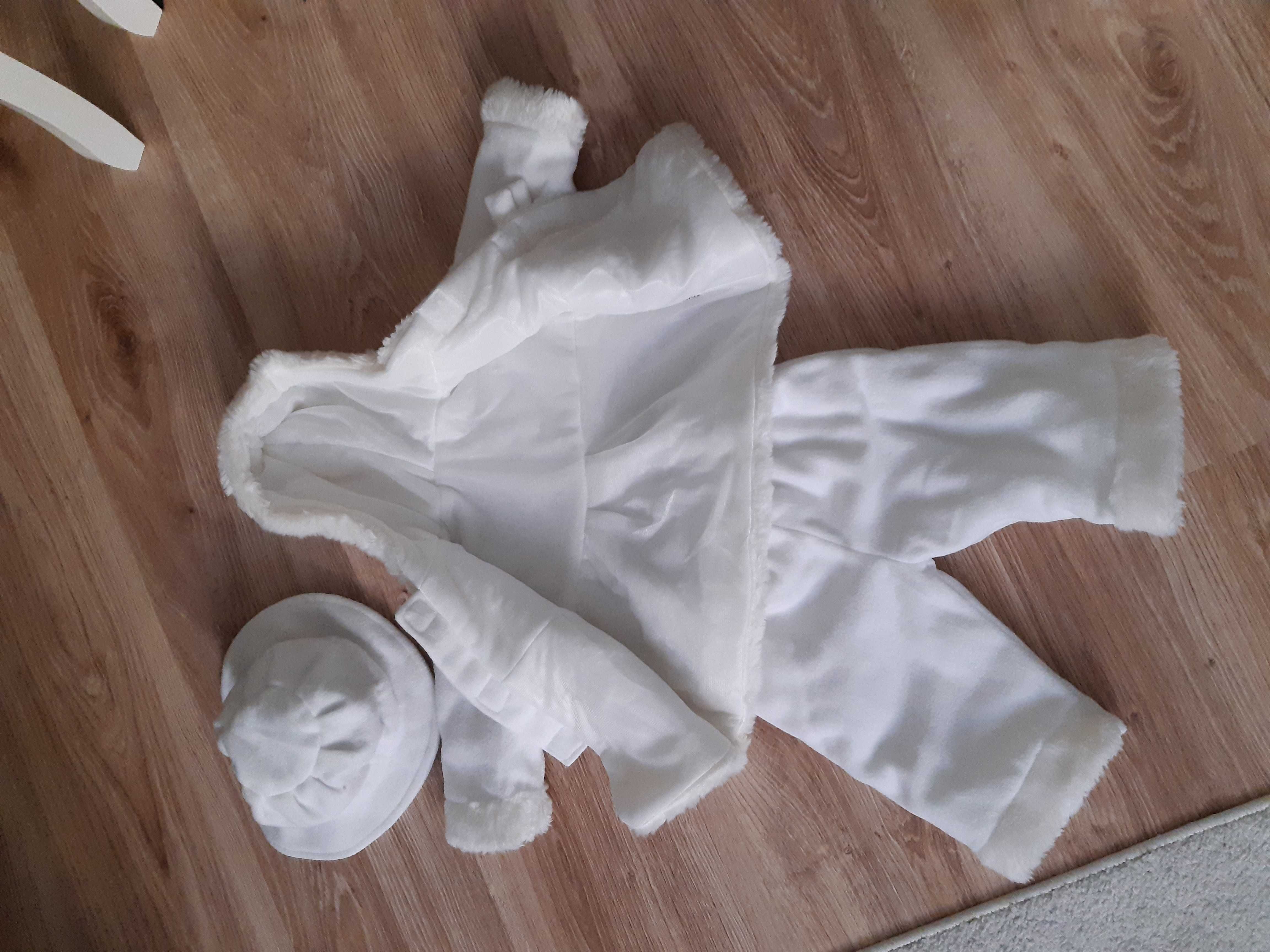 Komplet do chrztu kurteczka + spodenki wraz z czapką rozmiar