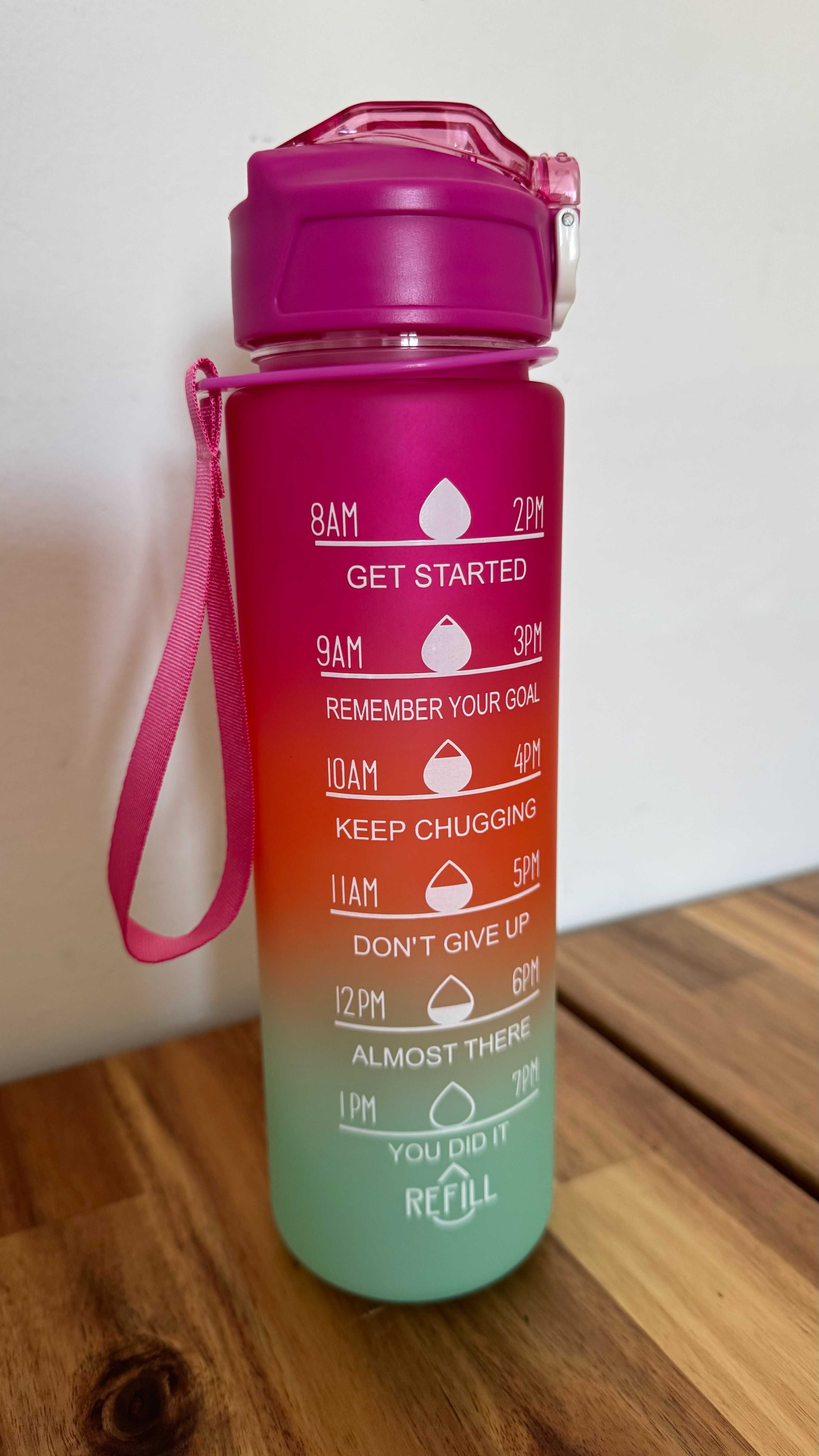 Garrafa de Água Desportiva com Marcações Motivacionais – 800ml