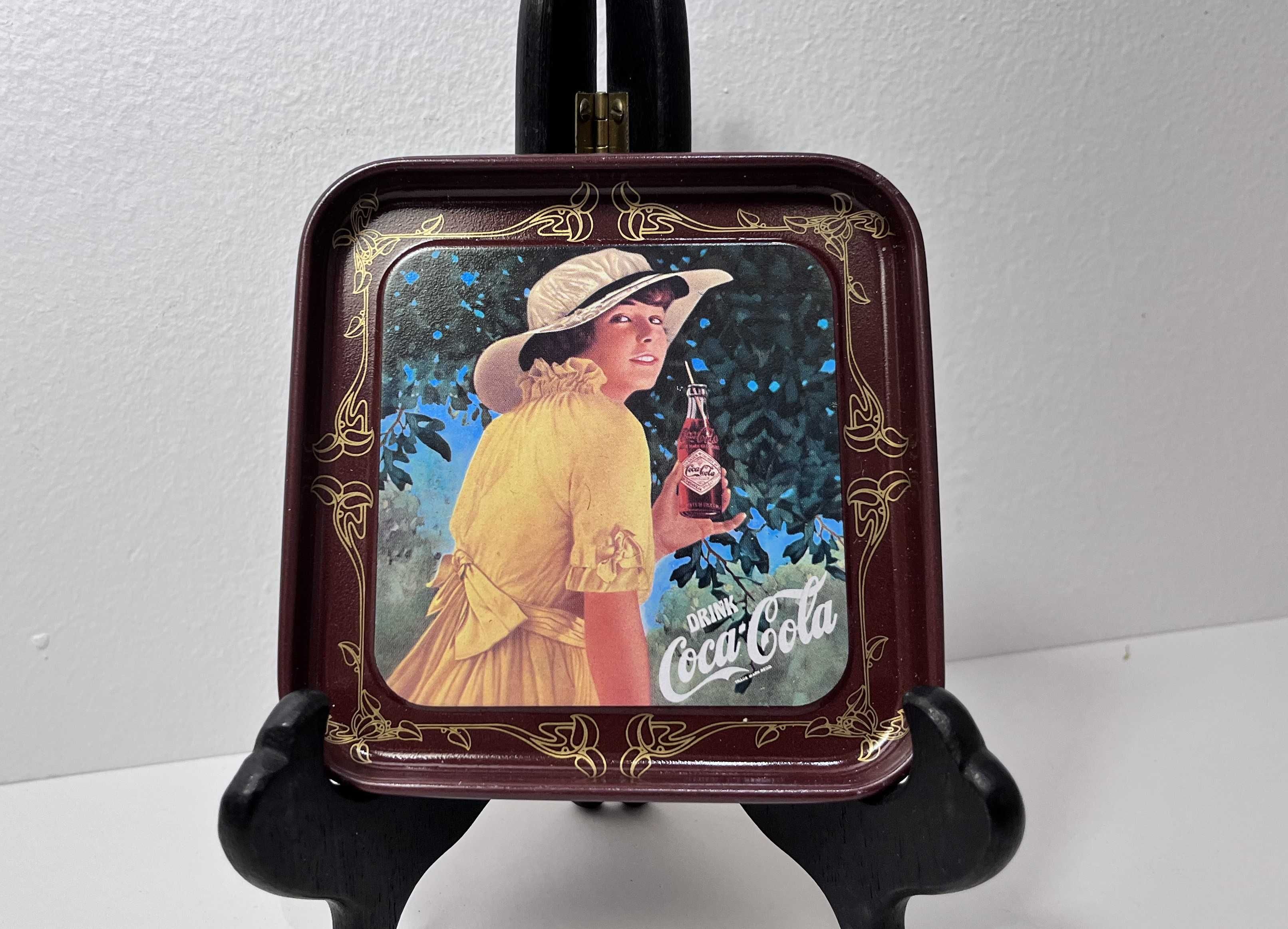 Vintage podstawki pod szklanki emalia COCA COLA Włochy- Lecco!
