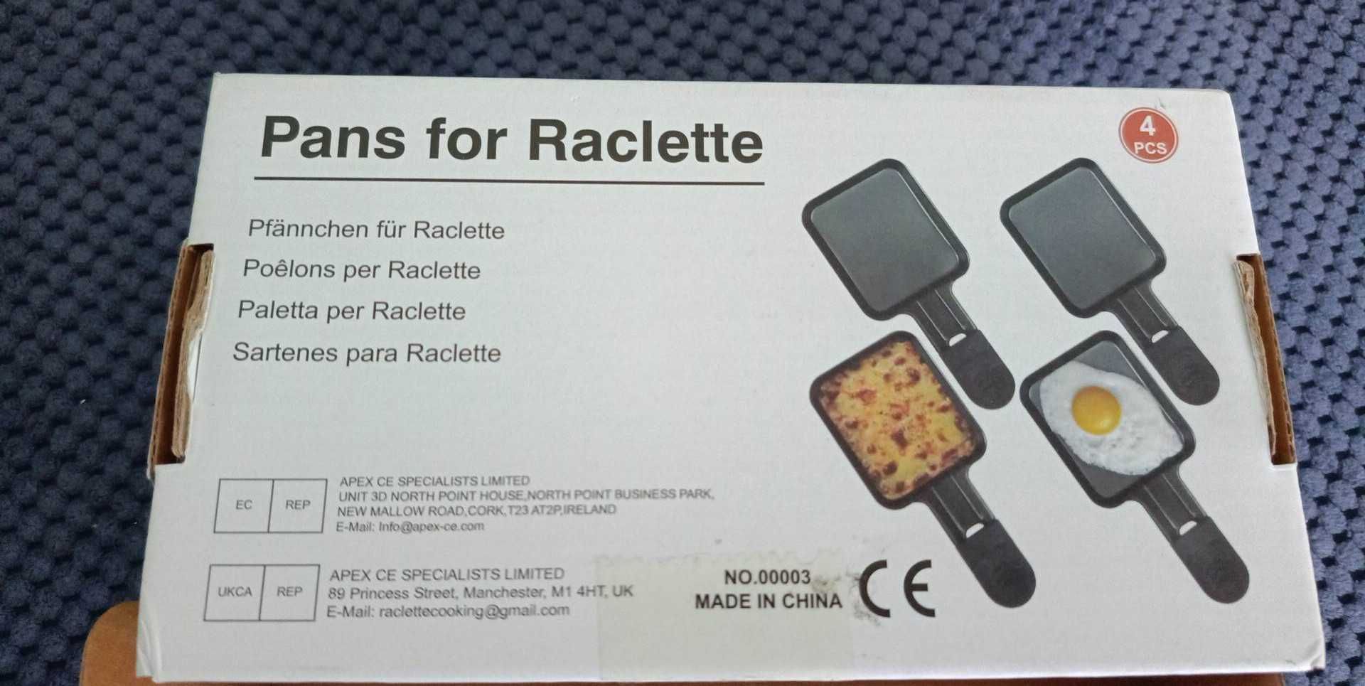 Patelnie do grilla raclette 4szt.