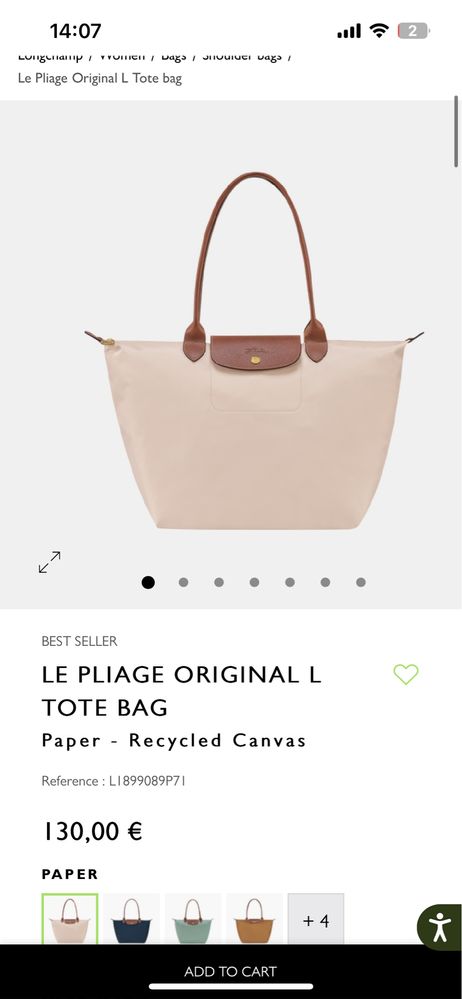 longchamp bege tamanho: L