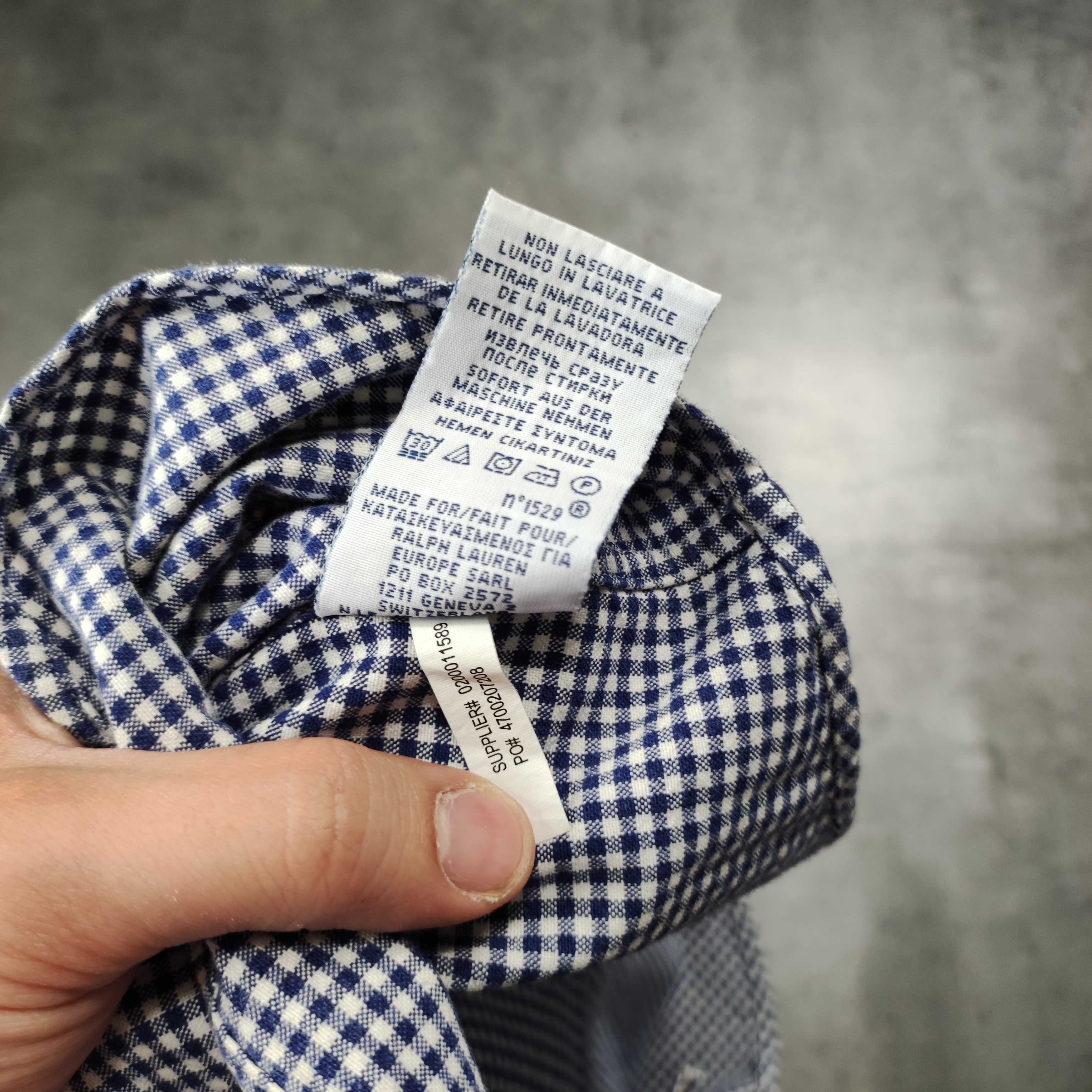 MĘSKA Elegancka Kratka Koszula Długi Rękaw PREMIUM Polo Ralph Lauren