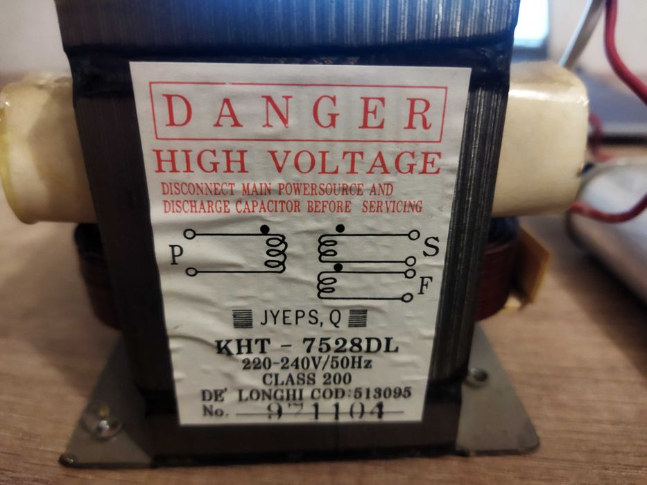 Трансформатор мощный KHT-7528DL для микроволновки CLASS 200 и другие.