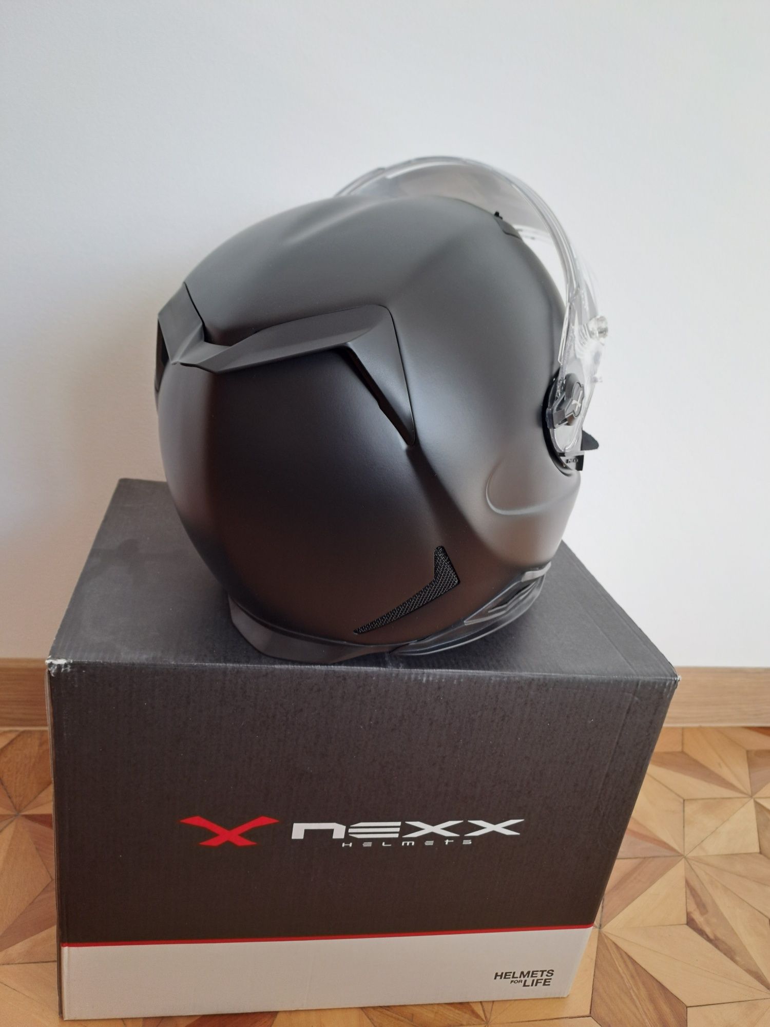 Kask motocyklowy NEXX X.R2 czarny Nowy Pokrowiec + akcesoria Rozmiar L