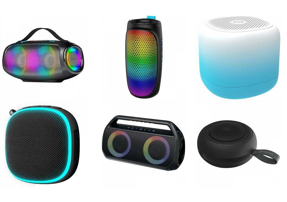 Колонка bluetooth з підсвіткою LED Блютуз колонка Proove