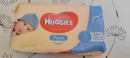 Дитячі вологі серветки huggies pure 56 штук