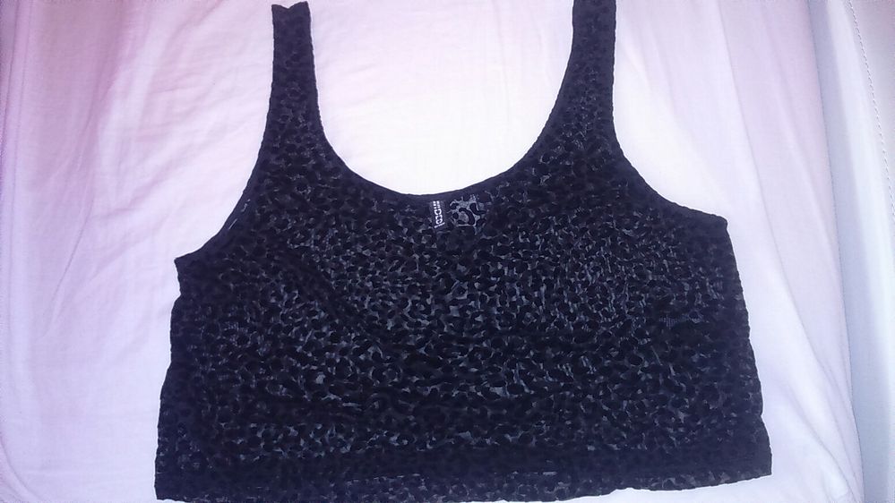 Top crop H&M czarny nowy