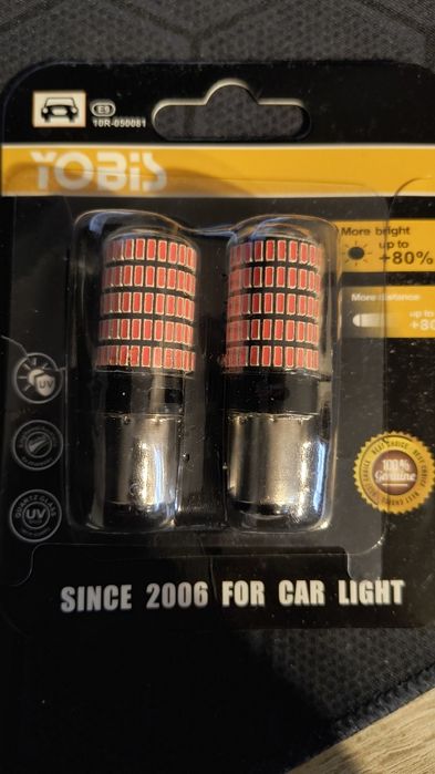 Żarówki LED P21/5W czerwone okazja