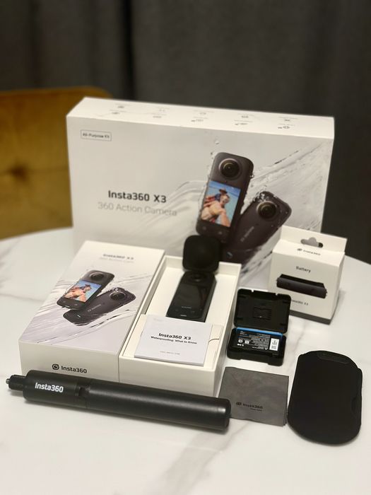 Insta360 X3 – z GWARANCJA + 2 oryginalne baterie + selfie stick!