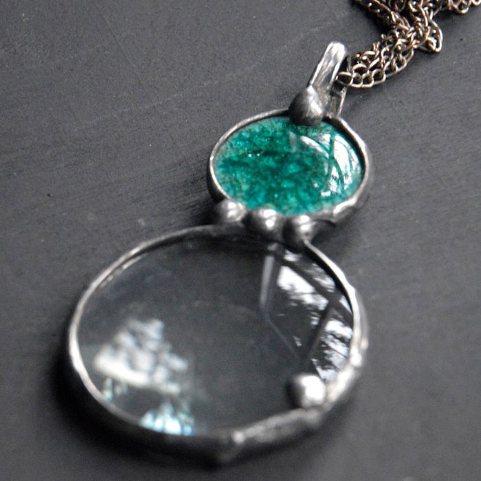 Z morskim akcentem - wisior lupa na łańcuszku