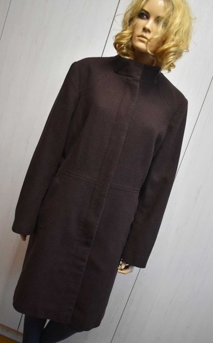 Płaszcz wełniany XL XXL 42 zimowy przejściowy elegancki do kolan