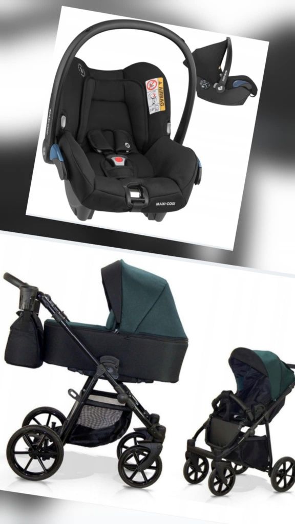 Wózek spacerowy gondola Milu Risso fotelik nosidełko Maxi Cosi +Gratis