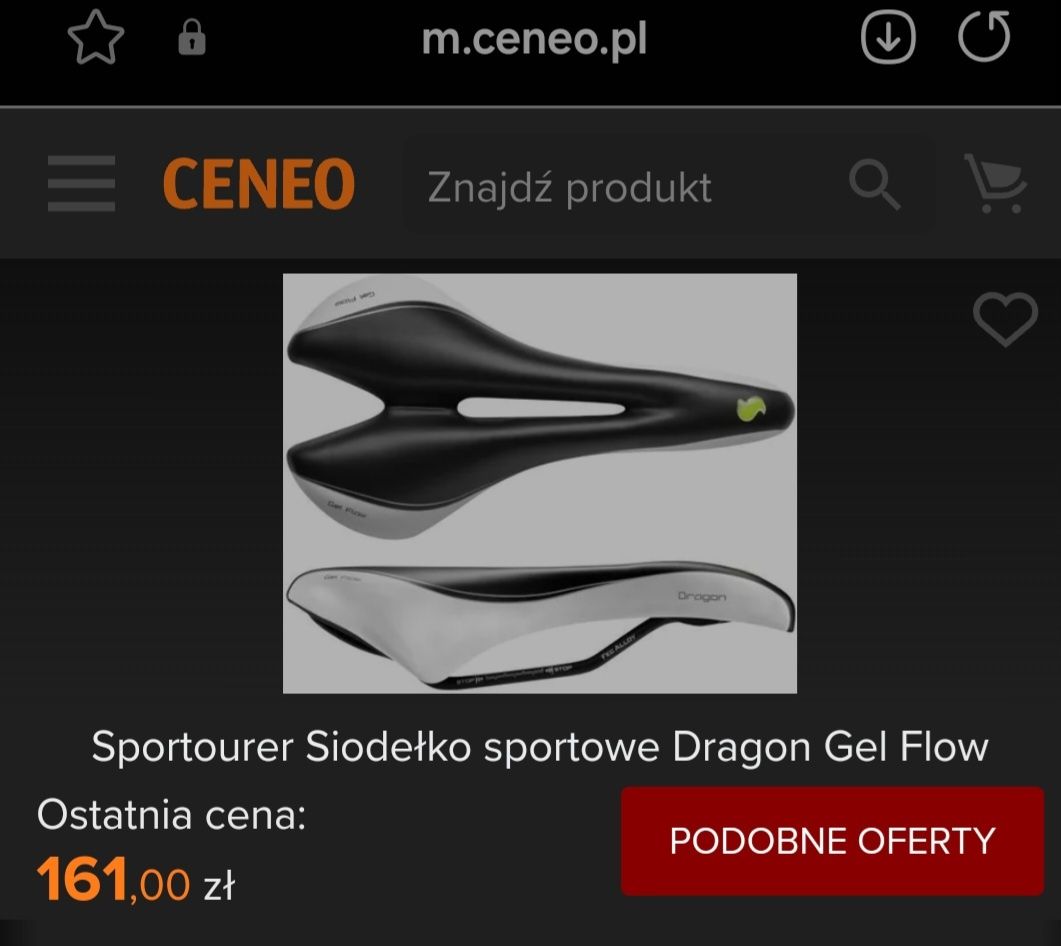 Siodełko Sportourer Gel Flow Dragon