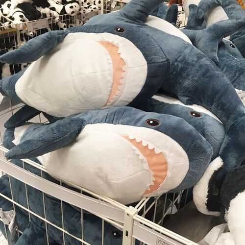 Гігантська м'яка іграшка акула, Іграшка акула 150см! Трендова акула