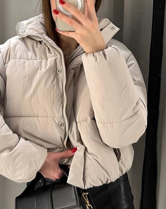 Zara пуховик зимова куртка С, zara зимняя куртка пуффер С