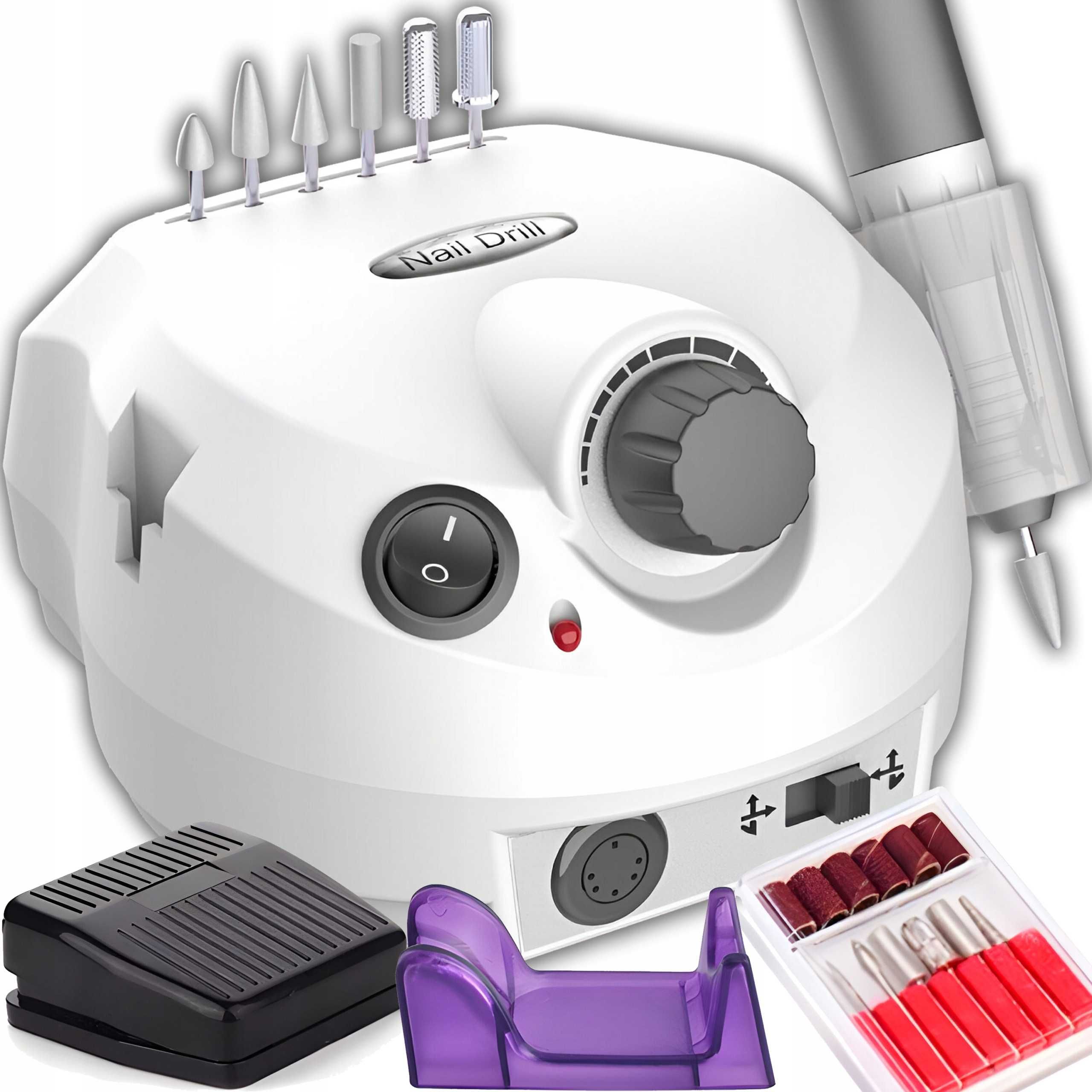 Frezarka Do Paznokci Manicur Redicur ŻEL HYBRYDA 60W 35Tys + FREZY