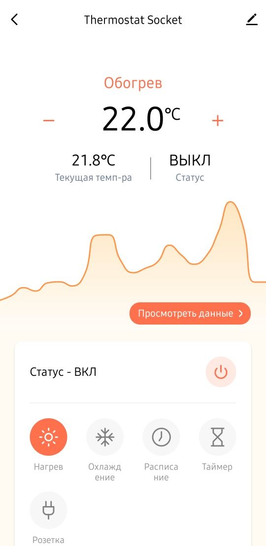 Wi-Fi розетка Tuya Smart 16А з виносними датчиками температури
