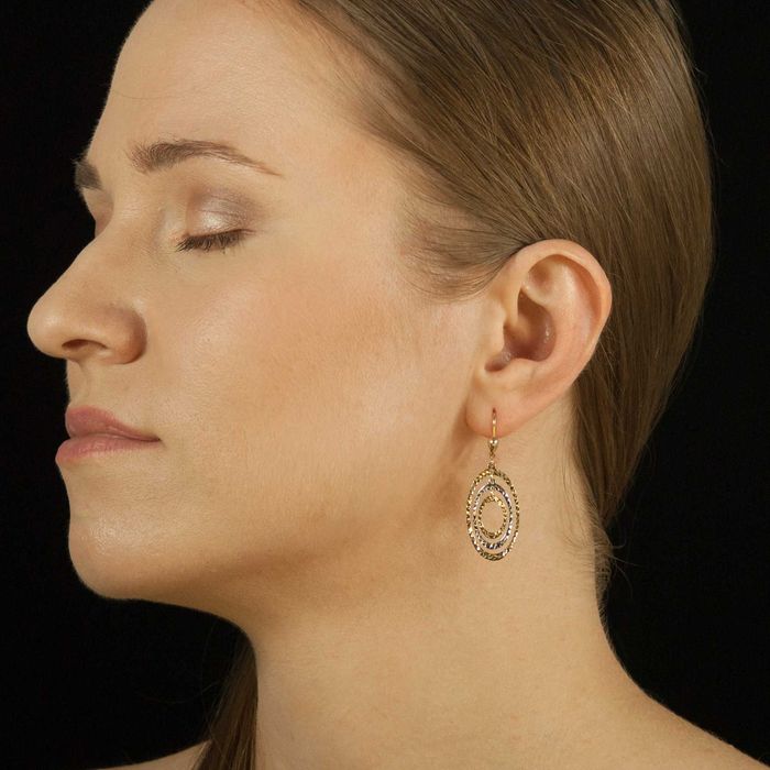 Złote kolczyki na biglu pr 585