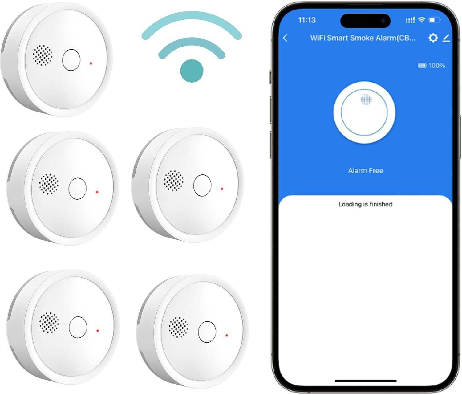 HEIMAN Wifi Smart czujnik dymu, 10 lat przeciwpożarowy WLAN