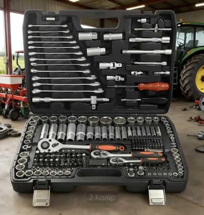 Набір інструментів, ключів, головок, 216 одиниць