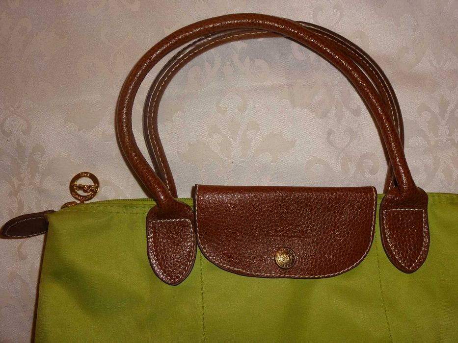 LONGCHAMP zielona / brązowa torebka