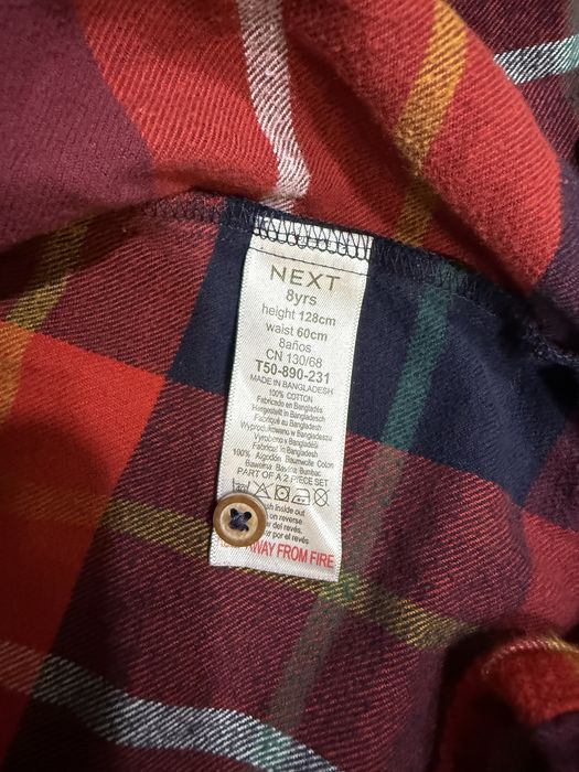 різдвяна піжама та чоловічок Next червона у клітинку