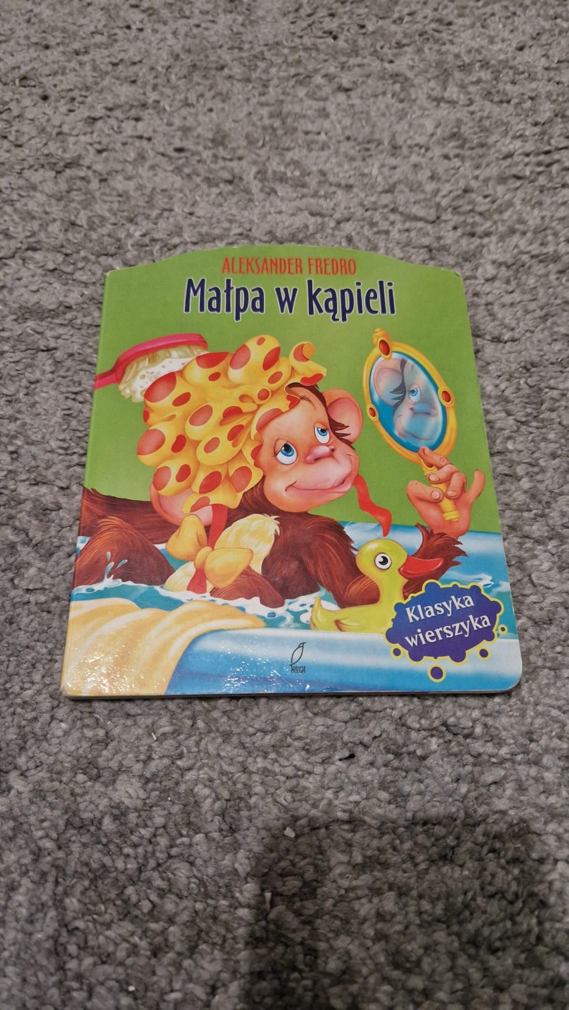 Ilustrowana książeczka, bajka "Małpa w kąpieli" A. Fredro