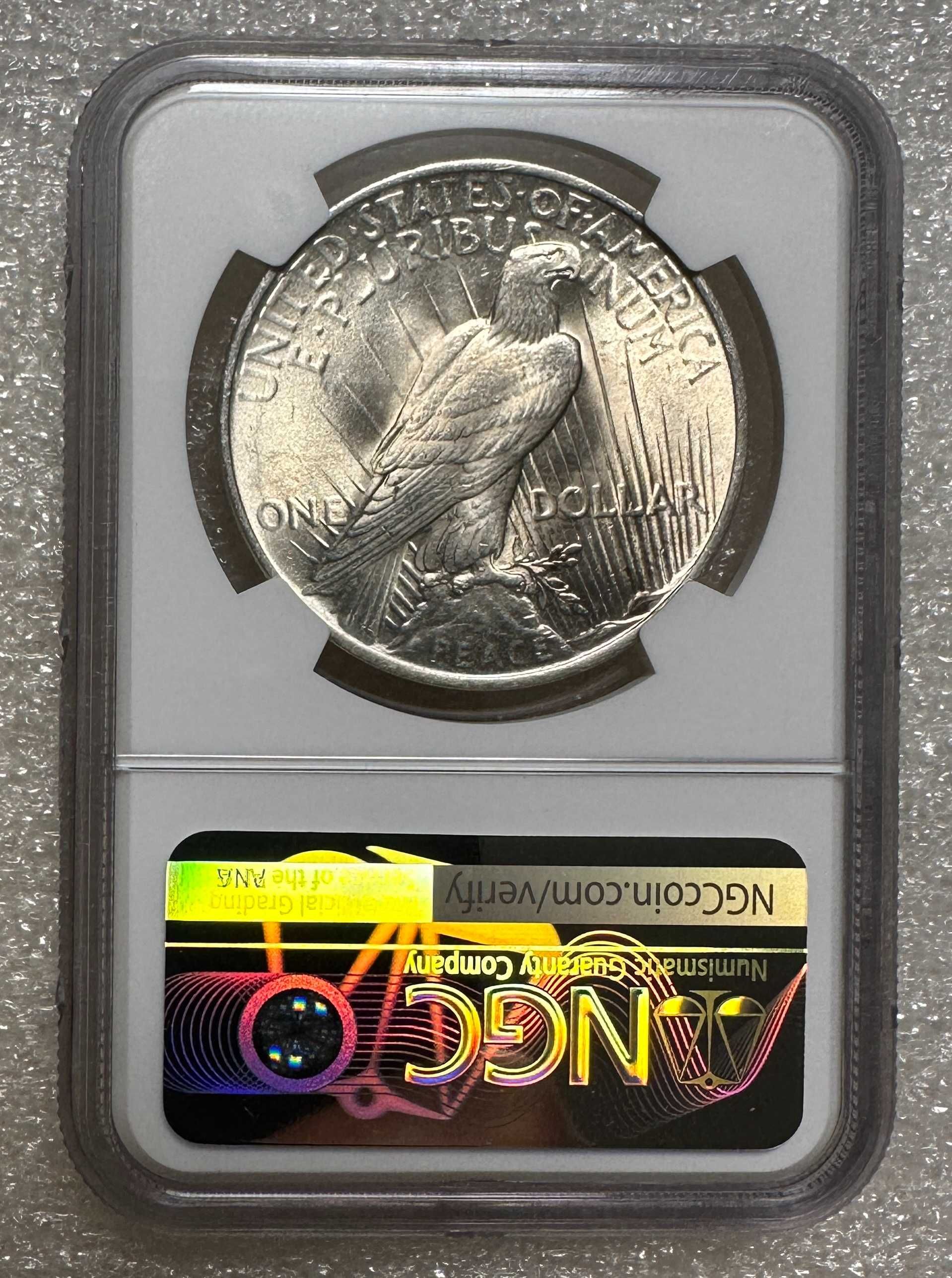 Долар Мирний 1923 слаб NGC MS-64 Америка США