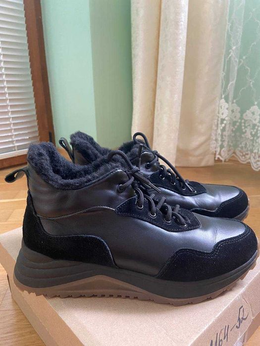 Зимові шкіряні/замшеві черевики, 39 розмір | Натуральна шкіра