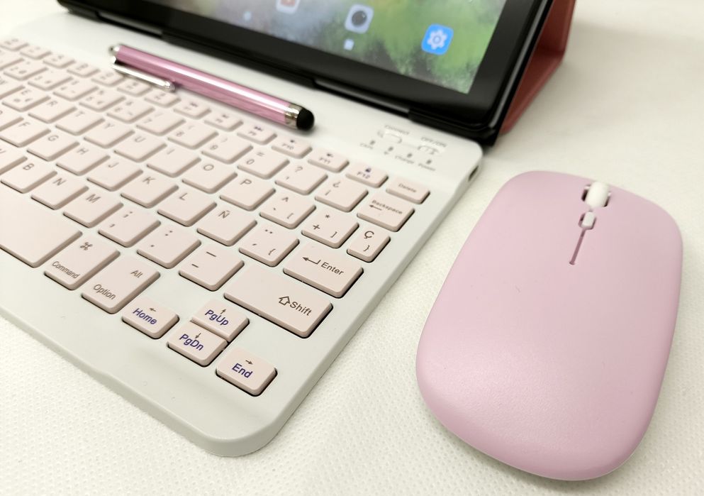 Tablet 10.1" ANDROID 15 różowy klaw+mysz+rysik 12GB/128GB etui NOWY