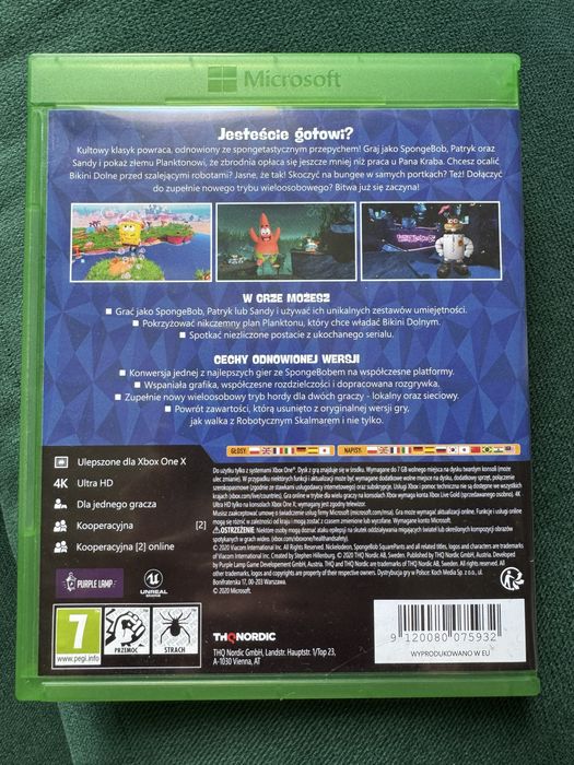 SpongeBob: Battle for Bikini Bottom Rehydrated – Xbox One PŁYTA