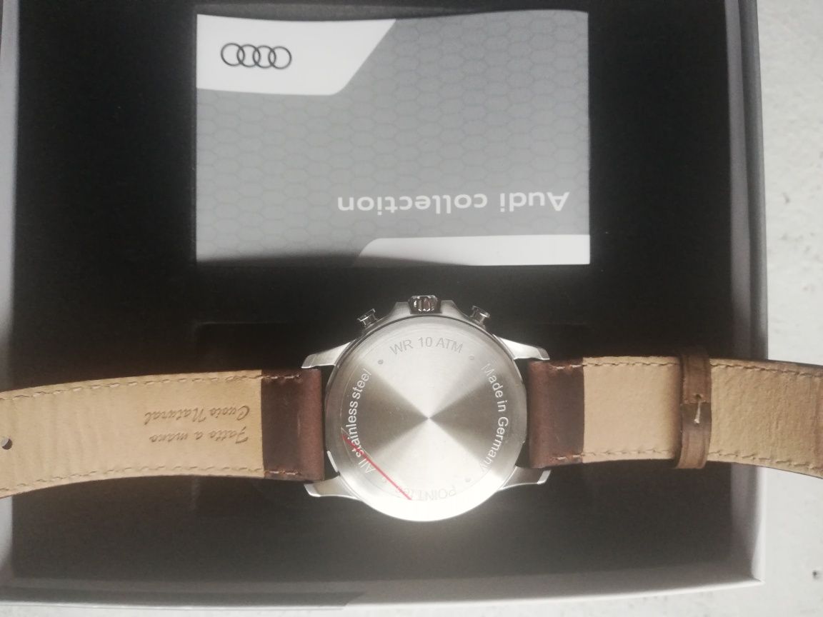 Relógio Audi Chronograph Luminous Silver/braun