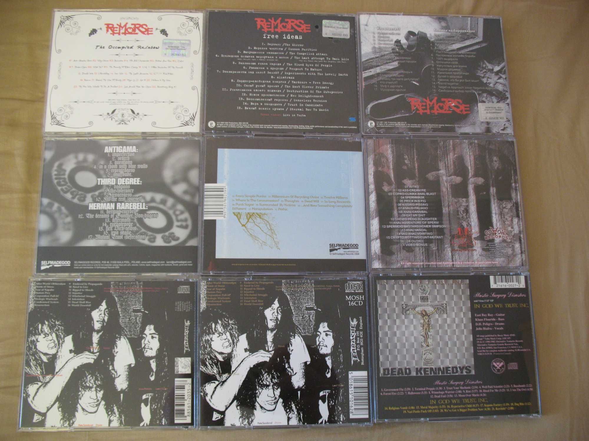 TERRORIZER anal grind THIRD DEGREE dead kennedys REMORSE аудио диск CD