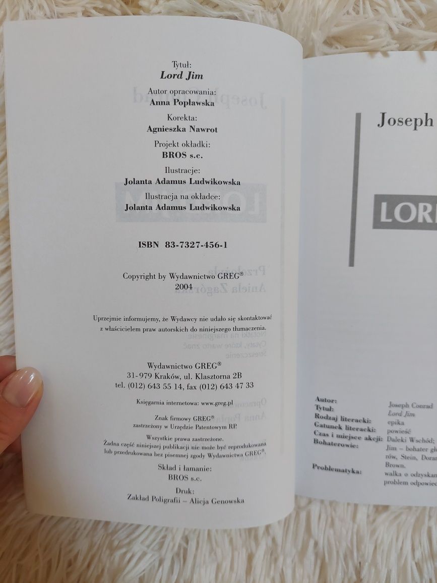 Lord Jim Joseph Conrad lektura z opracowaniem Greg
