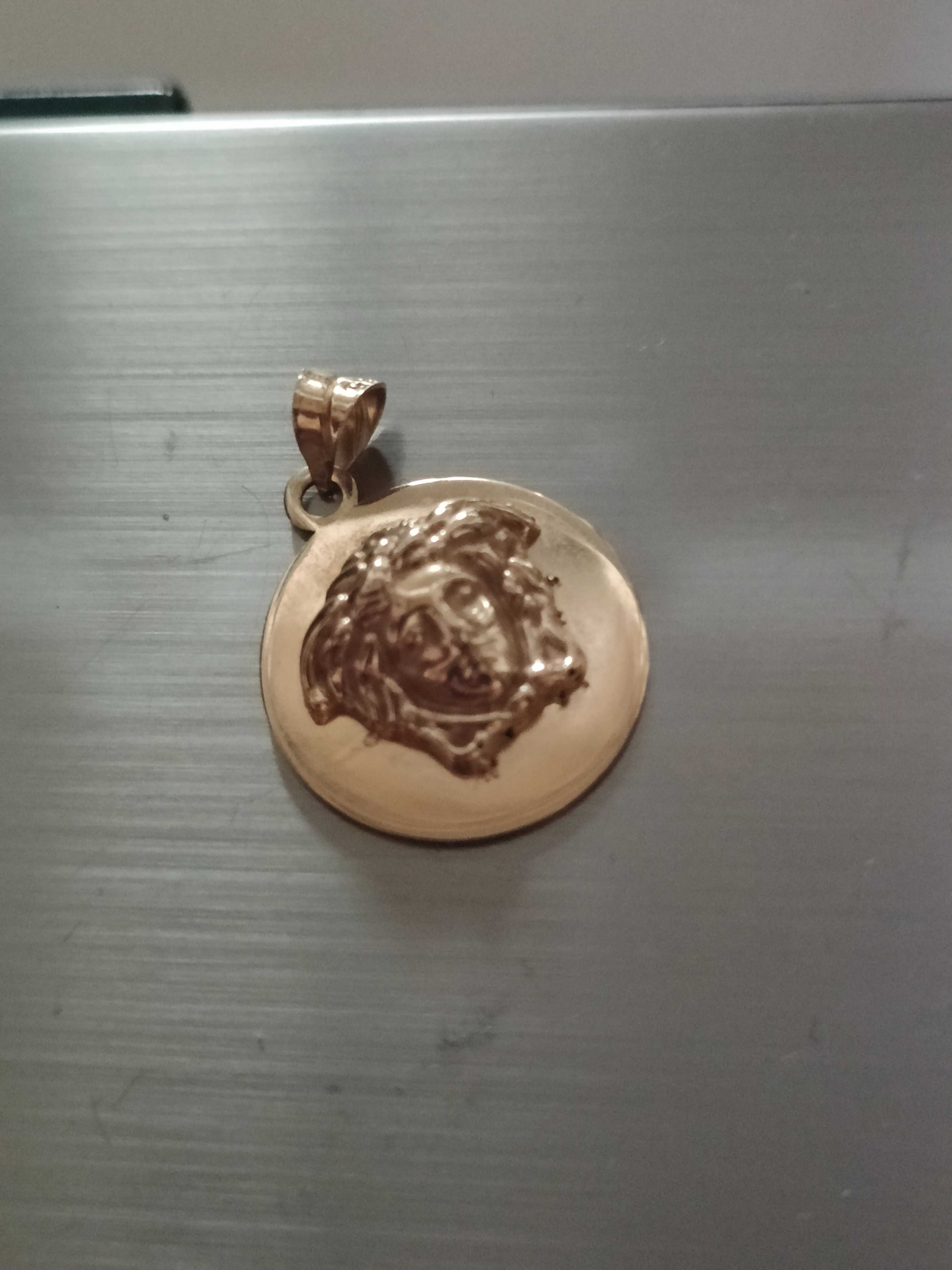 Piękna złota zawieszka meduza 585