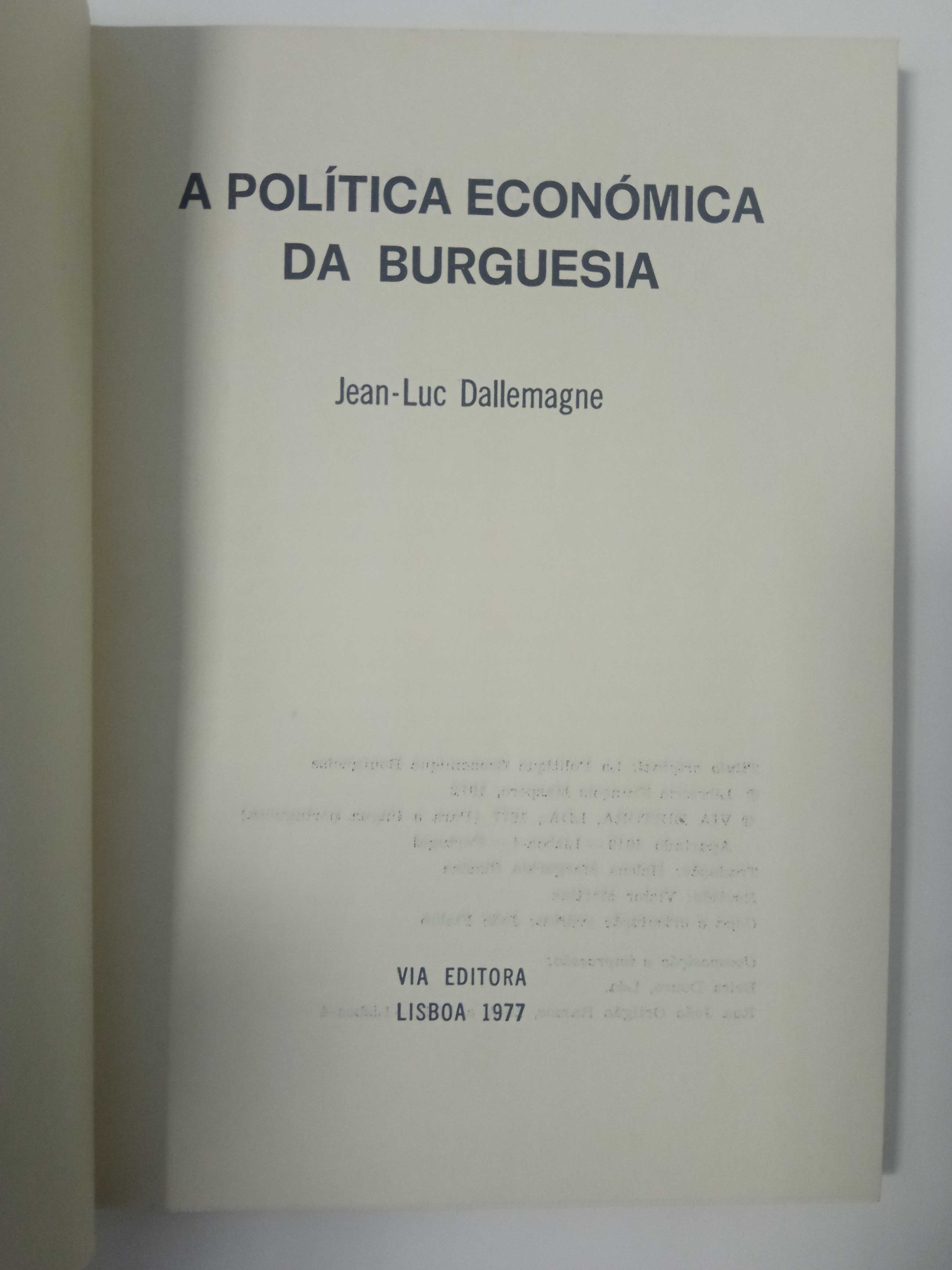 A política económica da Burguesia, de J. L. Dallemagne