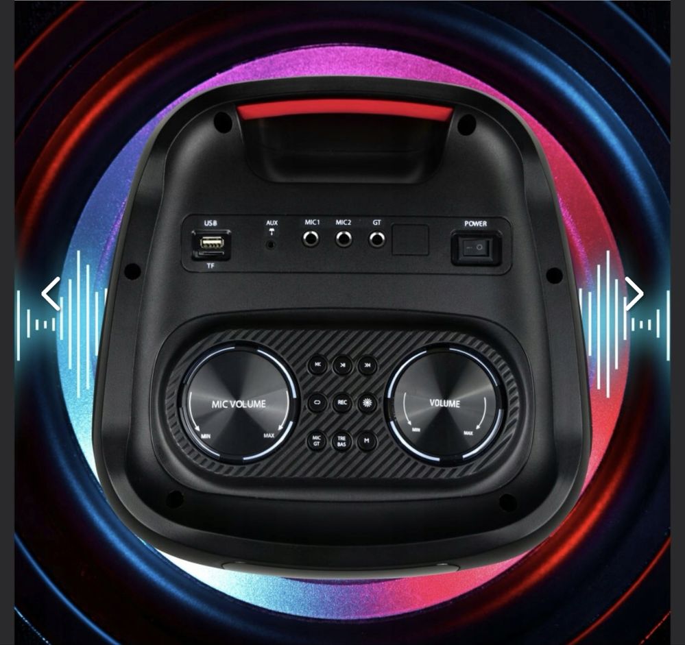 Колонка bluetooth караоке power аудио manta pallas микрофон пульт 140w