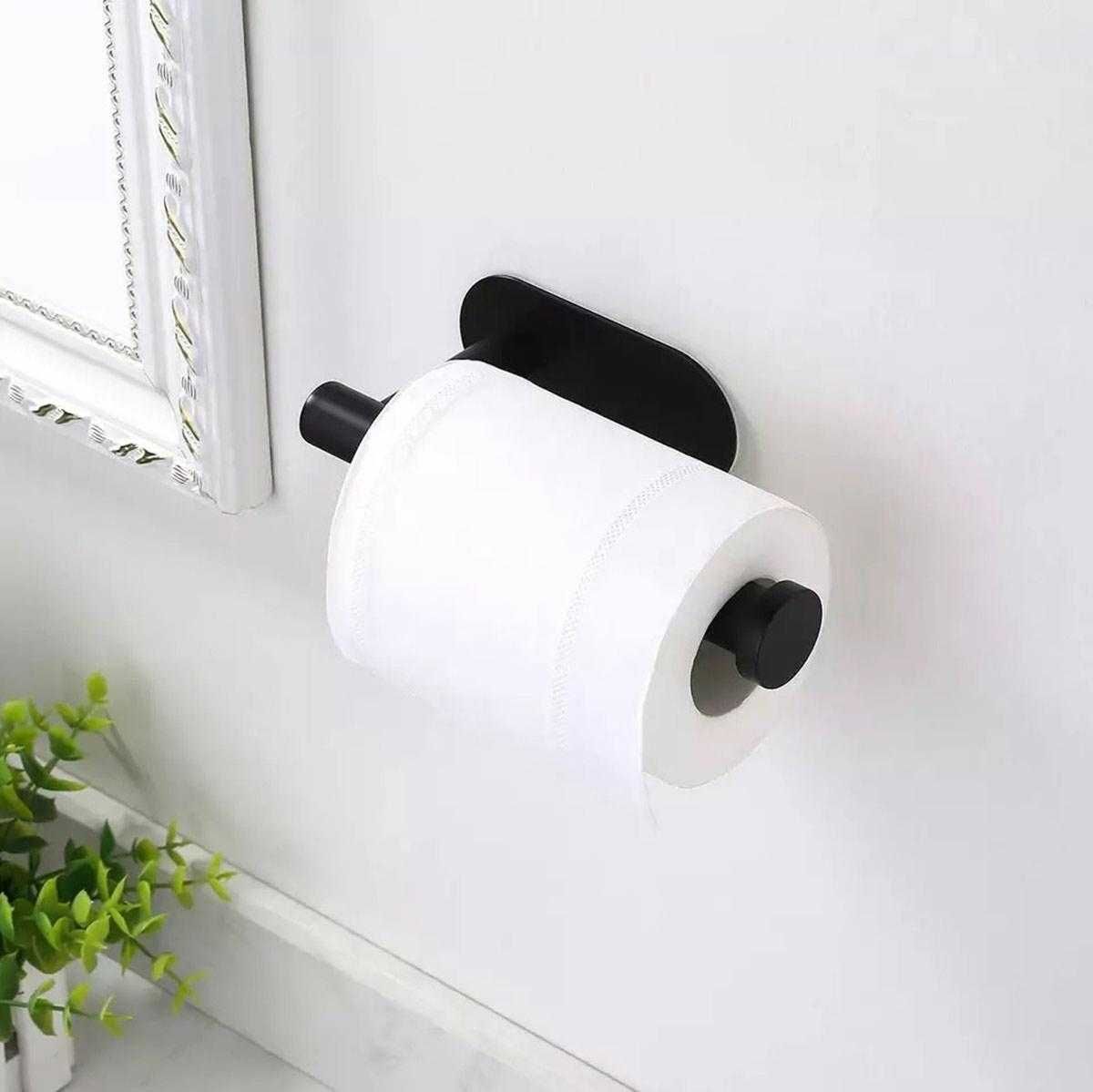 Uchwyt na papier toaletowy do łazienki wc samoprzylepny  na ścianę