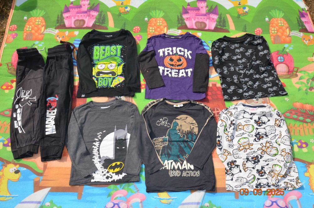 Paka ubrań r 110 116 dla chłopca x8 marvel batman avengers halloween