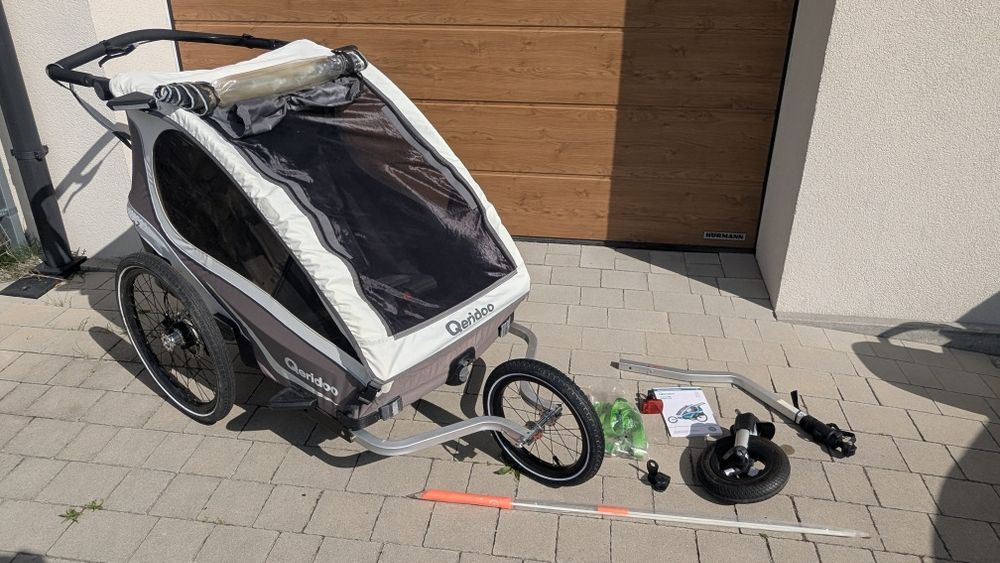Przyczepka rowerowa Qeridoo Kidgoo2 z hamulcem tarczowym