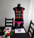 Top de crochet 100% algodão
