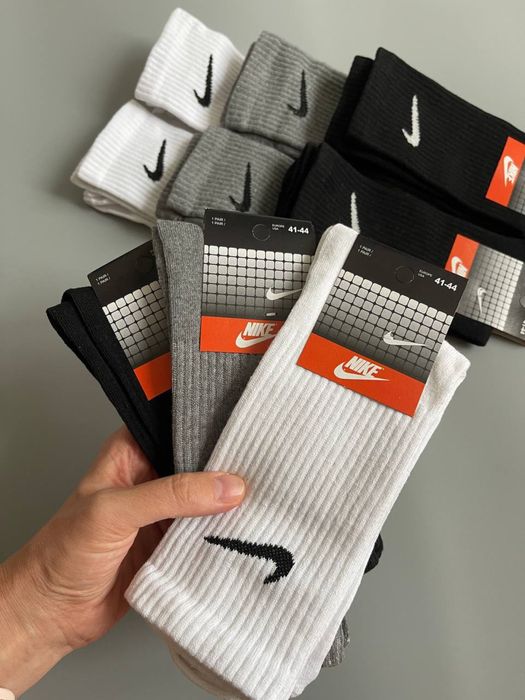 Носки Упаковка 12 пар Найк/Nike Микс (белые, серые, черные) Опт